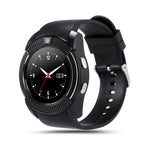 Sport Men Smart Watch v8 sim card android camera rounded Answer Call Dial Call