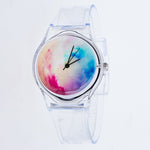 Transparent starry sky Watches Women Sport Casual Quartz Wristwatches Novelty Crystal