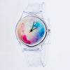 Transparent starry sky Watches Women Sport Casual Quartz Wristwatches Novelty Crystal