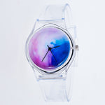 Transparent starry sky Watches Women Sport Casual Quartz Wristwatches Novelty Crystal