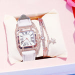 Women diamond Watch starry Luxury Bracelet set Watches