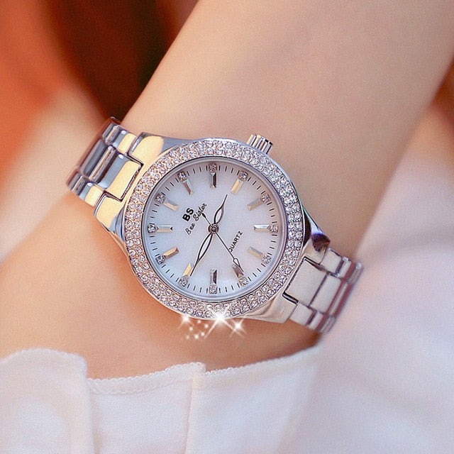 Ladies Wrist Watches Dress Gold Watch Women Crystal Diamond Watches