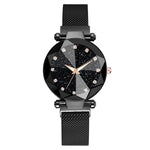 Luxury Starry Sky Stainless Steel Mesh Bracelet Watches For Women