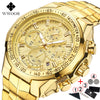 Luxury WWOOR Golden Chronograph Men Watches Gold Big Male Wristwatch Man