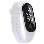 Digital Touch Screen LED Display Silicone Strap Men Women Couple Wristwatch