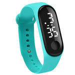 Digital Touch Screen LED Display Silicone Strap Men Women Couple Wristwatch