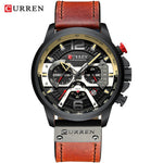 Luxury Sports Watch Men Fashion Leather Watches with Calendar