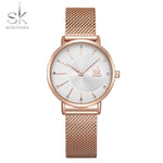 Shengke New Creative Women Watches Luxury Rosegold Quartz Ladies Watches