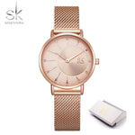 Shengke New Creative Women Watches Luxury Rosegold Quartz Ladies Watches